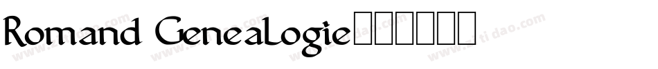Romand Genealogie字体转换